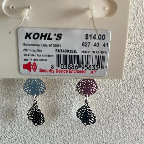 Lauren Conrad NWT Silver Earrings - Picture 2 of 3